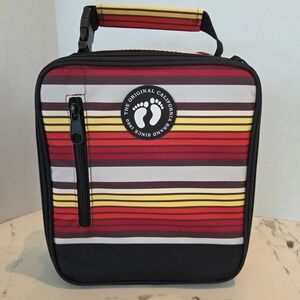 Hang‎ Ten Red Black Striped Lunch Box New